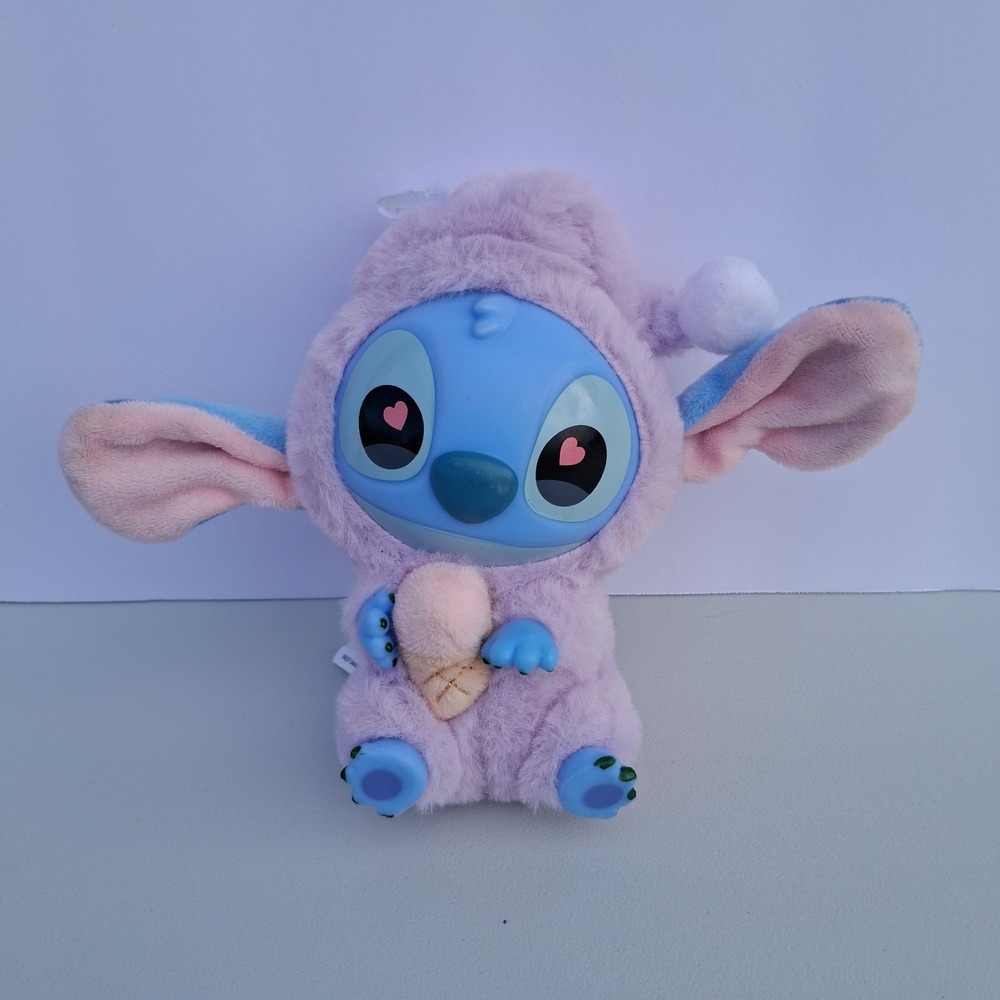 MINISO Disney Lilo & Stitch Purple Pajamas Ice Cream Plush Figure Love Eyes